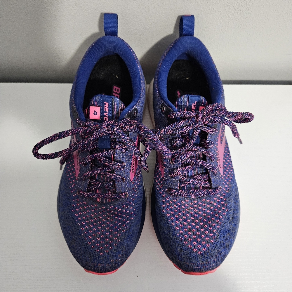 Brooks Revel 4 Women's Size 6 B (Medium) Running Shoes Blue Pink - Picture 2 of 11